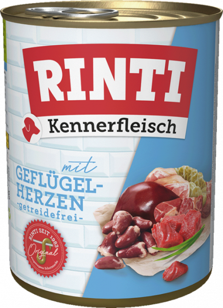 Rinti Kennerfleisch Geflügelherzen 800g