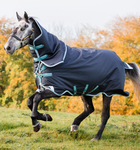 Horseware Amigo Bravo 12 Plus T/O Medium 250g Navy / Aqua & Turquoise